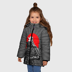 Куртка зимняя для девочки Мертвый самурай, цвет: 3D-черный — фото 2