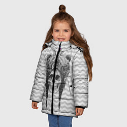 Куртка зимняя для девочки Мертвый шаман, цвет: 3D-черный — фото 2