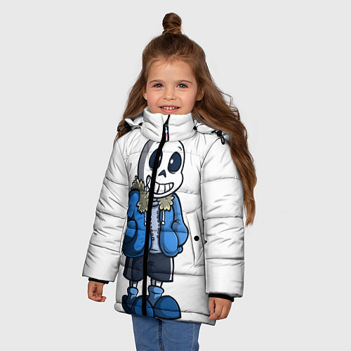 Зимняя куртка для девочки Undertale / 3D-Черный – фото 3