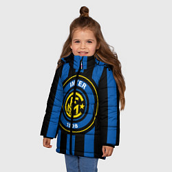 Куртка зимняя для девочки Inter FC 1908, цвет: 3D-светло-серый — фото 2