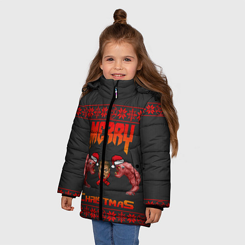 Зимняя куртка для девочки Свитер для думера / 3D-Черный – фото 3