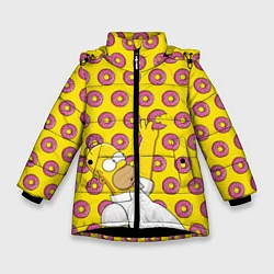 Зимняя куртка для девочки Пончики Гомера Симпсона