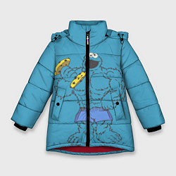 Куртка зимняя для девочки Коржик качок, цвет: 3D-красный