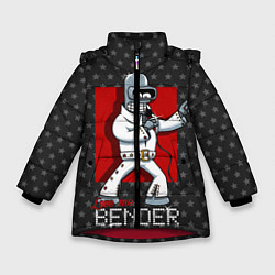 Куртка зимняя для девочки Bender Presley, цвет: 3D-красный