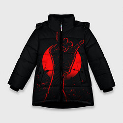 Куртка зимняя для девочки Zombie Rock, цвет: 3D-черный