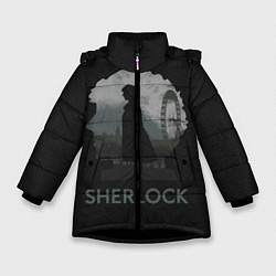 Куртка зимняя для девочки Sherlock World, цвет: 3D-черный