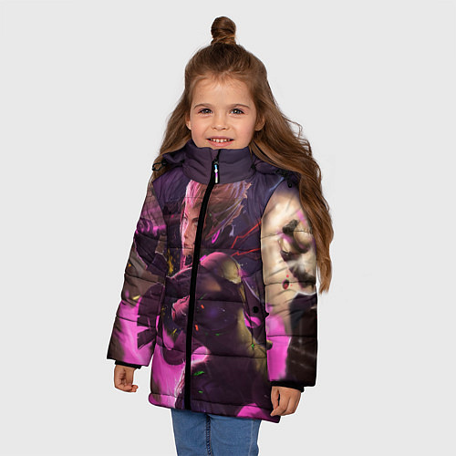 Зимняя куртка для девочки Фиора / 3D-Черный – фото 3