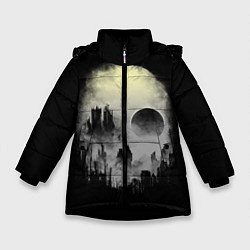 Куртка зимняя для девочки Мертвый туман, цвет: 3D-черный