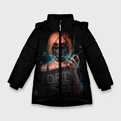 Куртка зимняя для девочки Watch Dogs 2, цвет: 3D-черный
