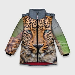 Зимняя куртка для девочки Грустный леопард