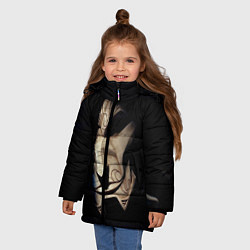 Куртка зимняя для девочки Маска, цвет: 3D-светло-серый — фото 2