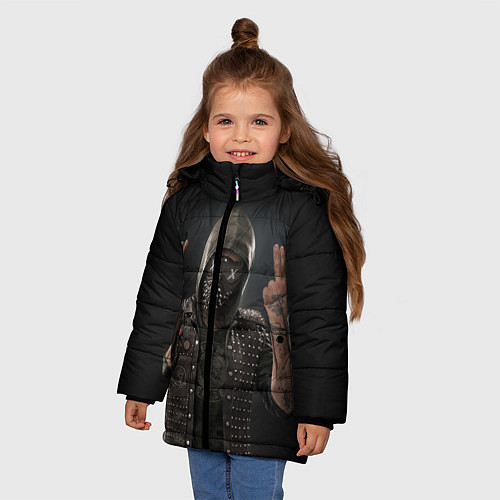 Зимняя куртка для девочки WatchDogs / 3D-Черный – фото 3