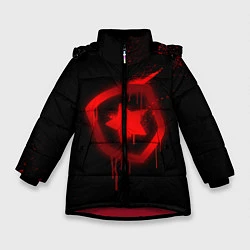 Куртка зимняя для девочки Gambit: Black collection, цвет: 3D-красный