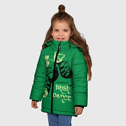Куртка зимняя для девочки Ireland, Irish dance, цвет: 3D-черный — фото 2