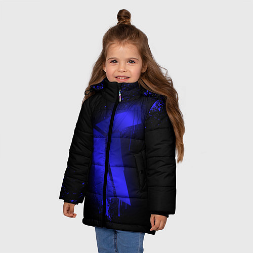 Зимняя куртка для девочки Titan: Black collection / 3D-Черный – фото 3