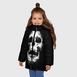 Куртка зимняя для девочки Evil Skull, цвет: 3D-светло-серый — фото 2