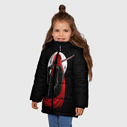 Куртка зимняя для девочки Лунный убийца, цвет: 3D-черный — фото 2