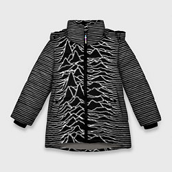 Куртка зимняя для девочки Joy Division: Unknown Pleasures, цвет: 3D-светло-серый