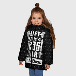 Куртка зимняя для девочки Lift Like A Beast Squat, цвет: 3D-черный — фото 2
