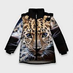 Куртка зимняя для девочки Дикая кошка, цвет: 3D-светло-серый