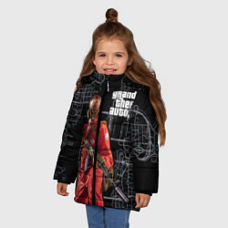 Куртка зимняя для девочки GTA V: Map, цвет: 3D-черный — фото 2