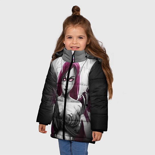 Зимняя куртка для девочки Cute Demon / 3D-Черный – фото 3