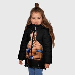 Куртка зимняя для девочки Джон Сина борец, цвет: 3D-светло-серый — фото 2
