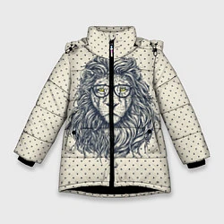 Куртка зимняя для девочки SWAG Lion, цвет: 3D-черный