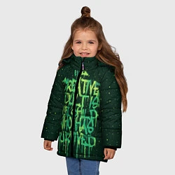 Куртка зимняя для девочки The Creative, цвет: 3D-черный — фото 2