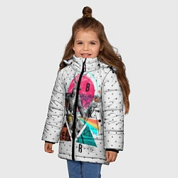 Куртка зимняя для девочки Олень почтальон, цвет: 3D-светло-серый — фото 2
