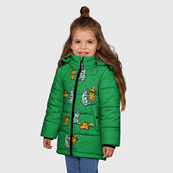 Куртка зимняя для девочки Боевая морковь, цвет: 3D-светло-серый — фото 2