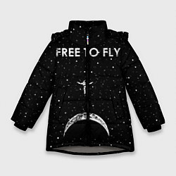 Куртка зимняя для девочки Free to Fly, цвет: 3D-светло-серый
