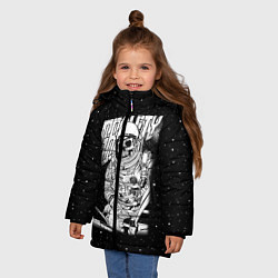 Куртка зимняя для девочки Gravity, цвет: 3D-черный — фото 2