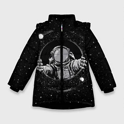Куртка зимняя для девочки Черная дыра, цвет: 3D-черный