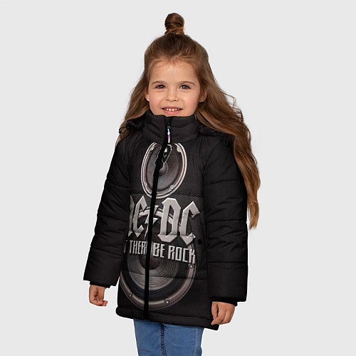 Зимняя куртка для девочки AC/DC: Let there be rock / 3D-Черный – фото 3