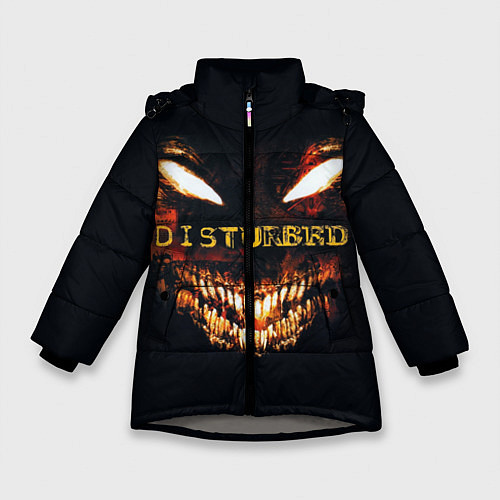 Зимняя куртка для девочки Disturbed Demon / 3D-Светло-серый – фото 1