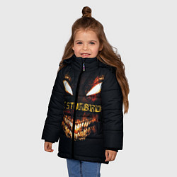 Куртка зимняя для девочки Disturbed Demon, цвет: 3D-светло-серый — фото 2