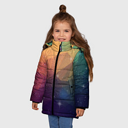 Куртка зимняя для девочки Polygon Star, цвет: 3D-черный — фото 2