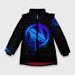 Куртка зимняя для девочки EnVyUs: Black collection, цвет: 3D-красный