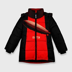 Куртка зимняя для девочки Led Zeppelin: Red line, цвет: 3D-черный