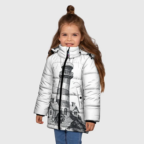 Зимняя куртка для девочки Маяк / 3D-Черный – фото 3