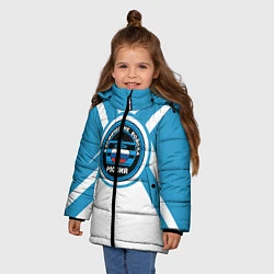 Куртка зимняя для девочки Космические войска России, цвет: 3D-черный — фото 2