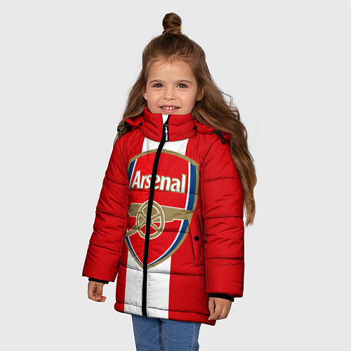 Зимняя куртка для девочки Arsenal FC: Red line / 3D-Черный – фото 3