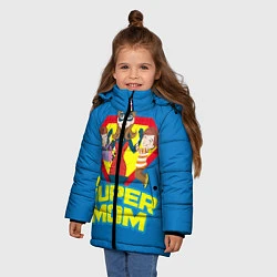 Куртка зимняя для девочки Супермама, цвет: 3D-светло-серый — фото 2