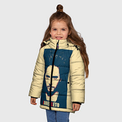Куртка зимняя для девочки Jared Leto, цвет: 3D-черный — фото 2