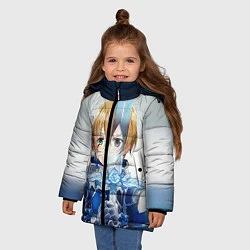 Куртка зимняя для девочки Юдзио (ユージオ Yūjio, цвет: 3D-черный — фото 2
