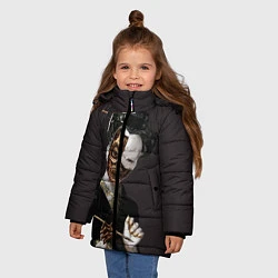 Куртка зимняя для девочки Ghost In The Shell 1, цвет: 3D-черный — фото 2