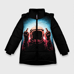 Куртка зимняя для девочки Spaceman, цвет: 3D-черный