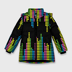 Куртка зимняя для девочки Эквалайзер, цвет: 3D-черный