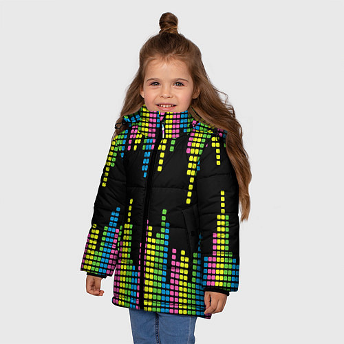 Зимняя куртка для девочки Эквалайзер / 3D-Черный – фото 3
